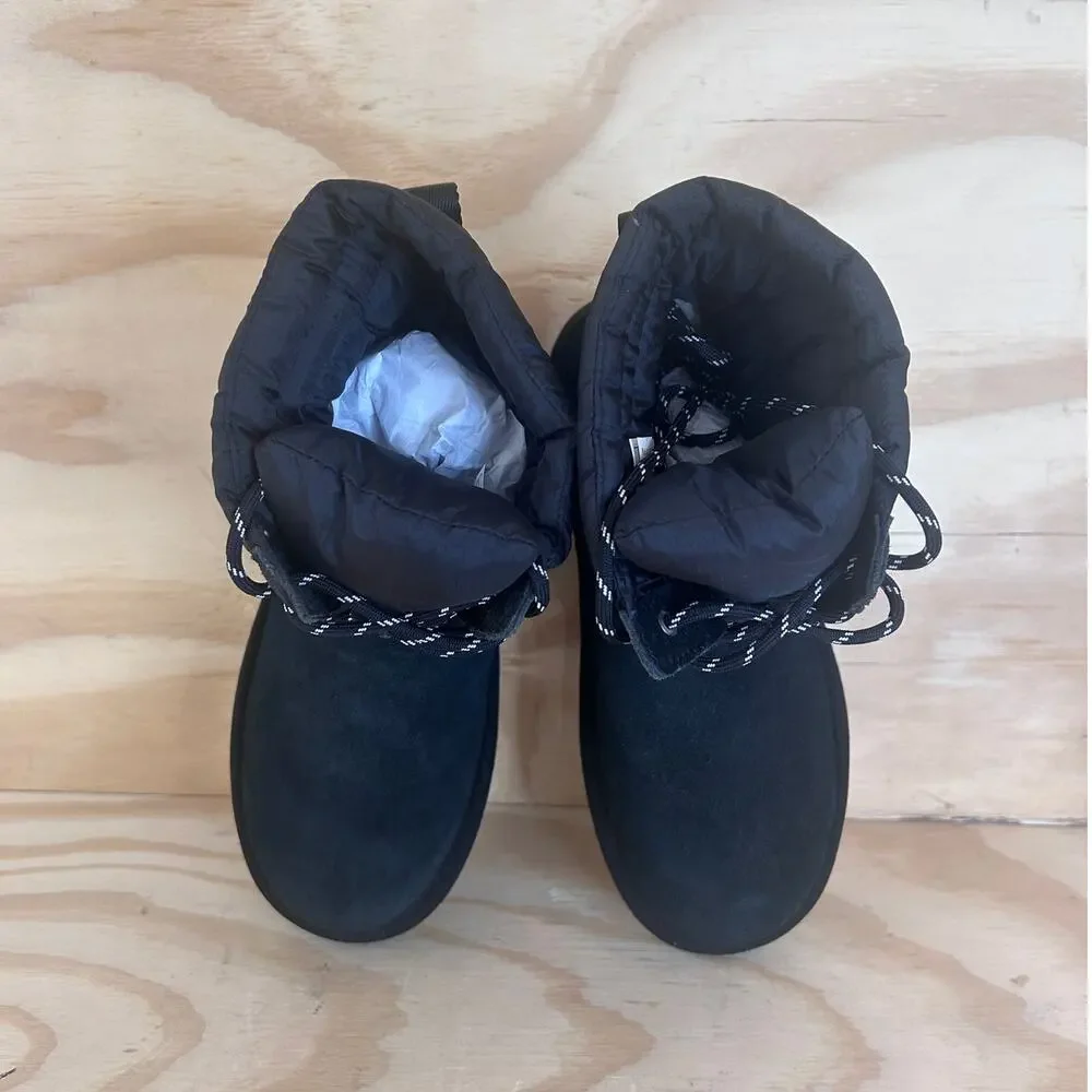 UGG - X Stampd Lace-Up - Winter Boots - Black - Women's - 7 - S/N 1119192